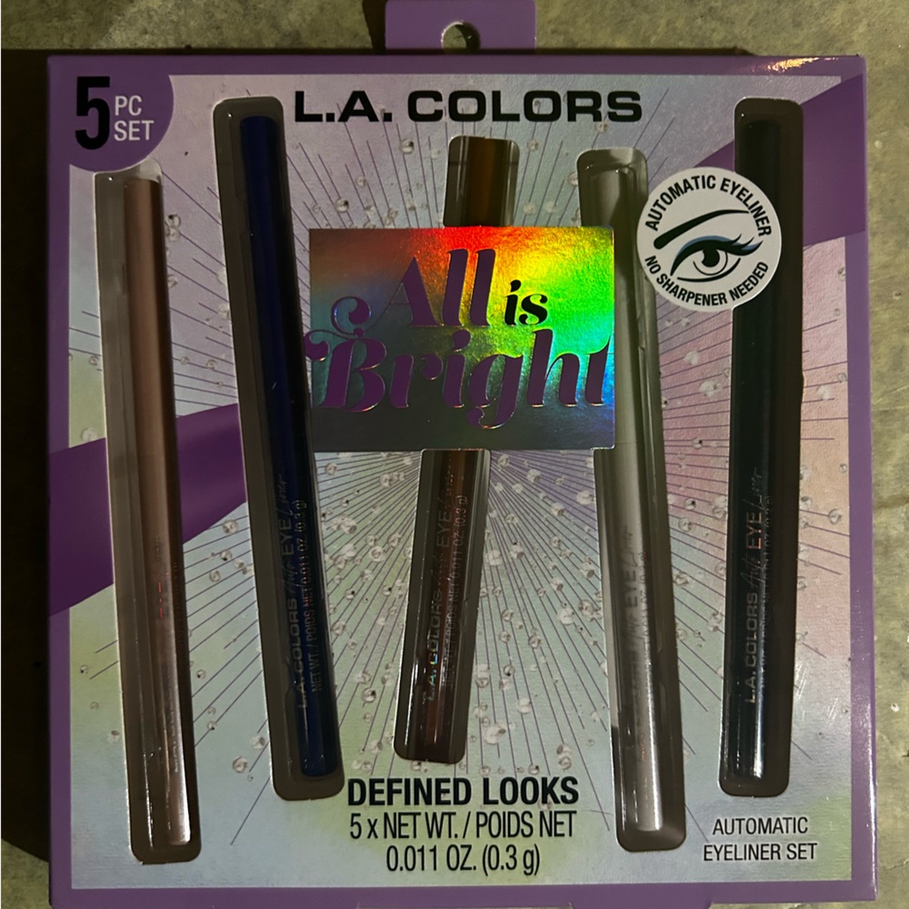 LA colors all is bright five piece set automatic eyeliners
